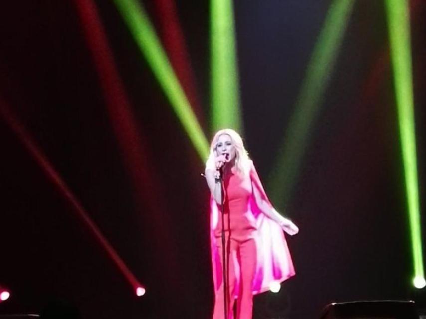 Marta Sánchez durante su actuación en el Teatro de la Zarzuela.