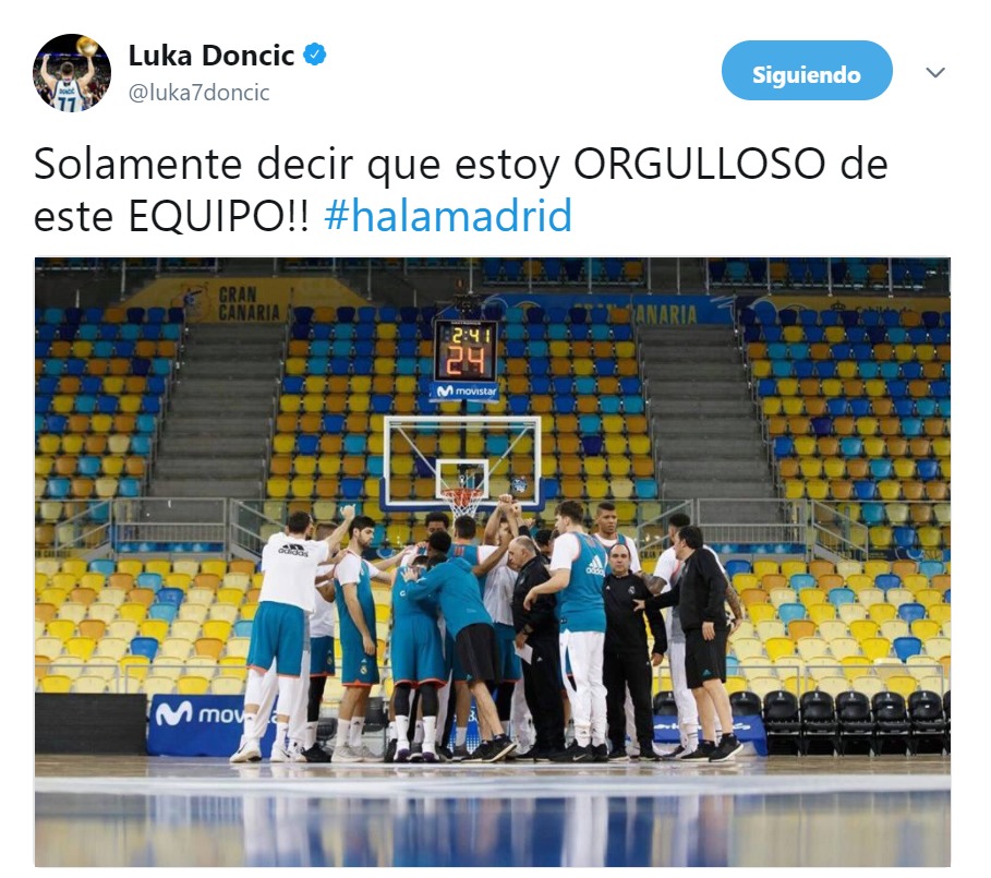 El primer mensaje de Doncic tras la Copa: Solo puedo decir que estoy orgulloso