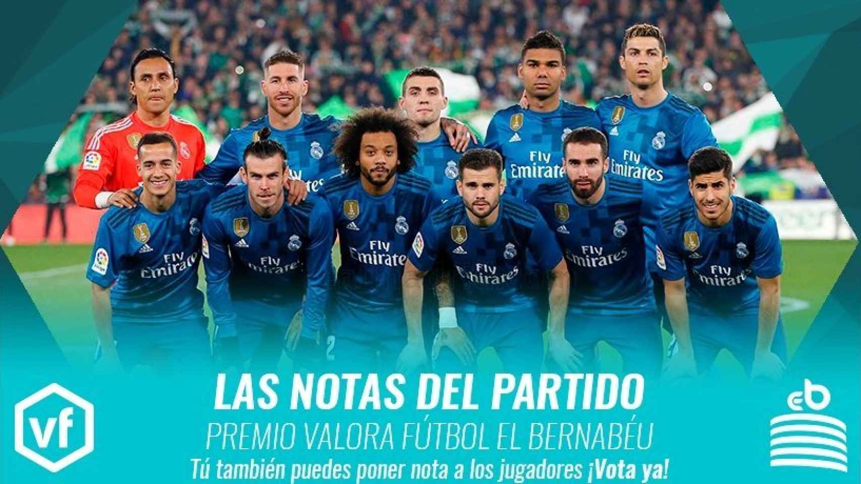 Las notas del Betis - Real Madrid