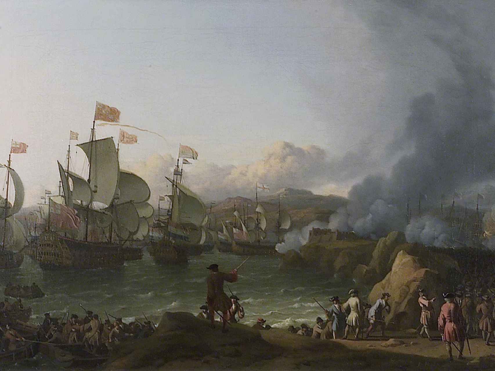 'La batalla de la bahía de Vigo, 23 de octubre de 1702' de Ludolf Backhuysen