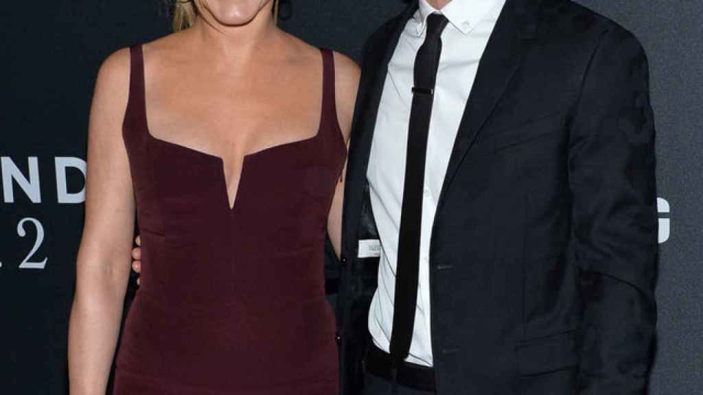 Jennifer Aniston y Justin Theroux en el estreno de 'Zoolander 2'.