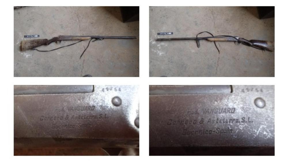 El arma fabricada por Carrero y Astelarra, requisada por el ejército del YPG kurdo.