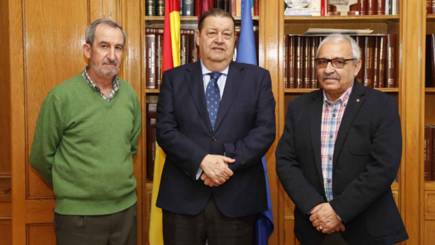 Carlos Martín-Fuertes, Jesús Fernández Vaquero y Carlos del Valle, de izquierda a derecha