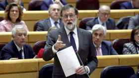 El presidente del Gobierno, Mariano Rajoy, en el Senado en una imagen de archivo.