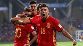 España sub17 celebra su gol a Mali. Foto: fifa.com