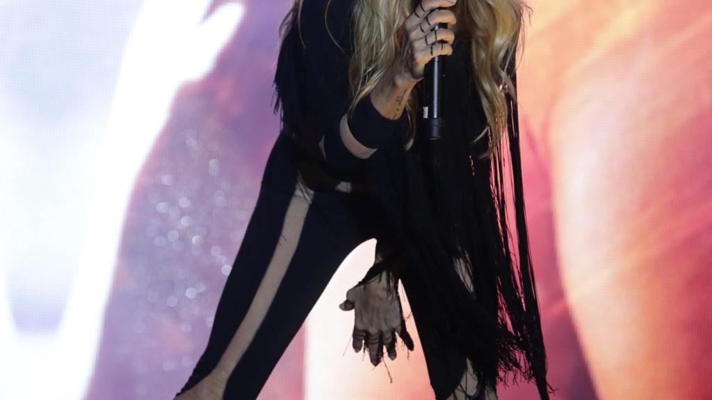 Marta Sánchez durante un concierto.