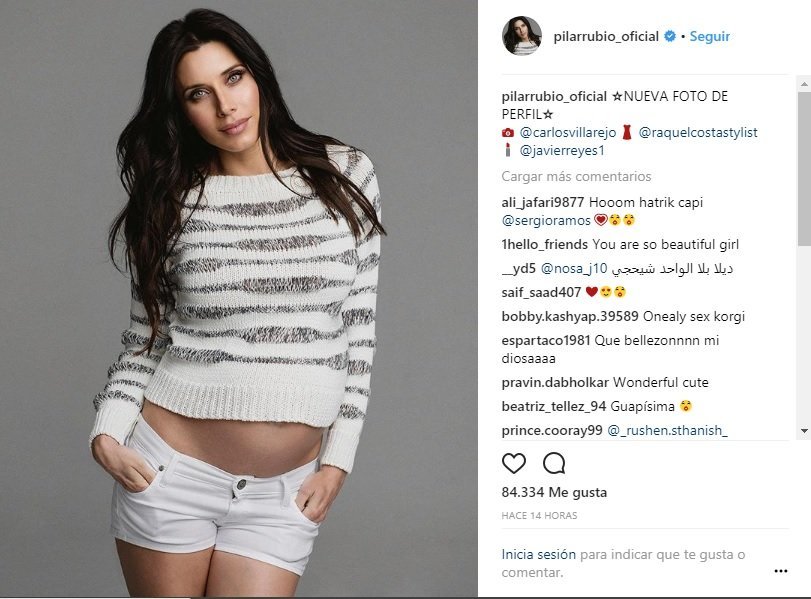 Pilar Rubio, radiante en Instagram poco antes de dar a luz a su tercer hijo  con