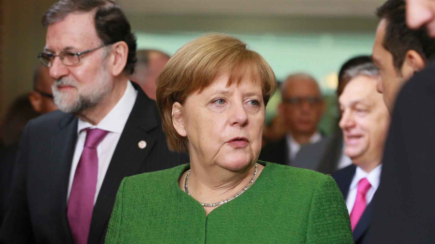 Rajoy y Merkel, durante la cumbre informal de Bruselas