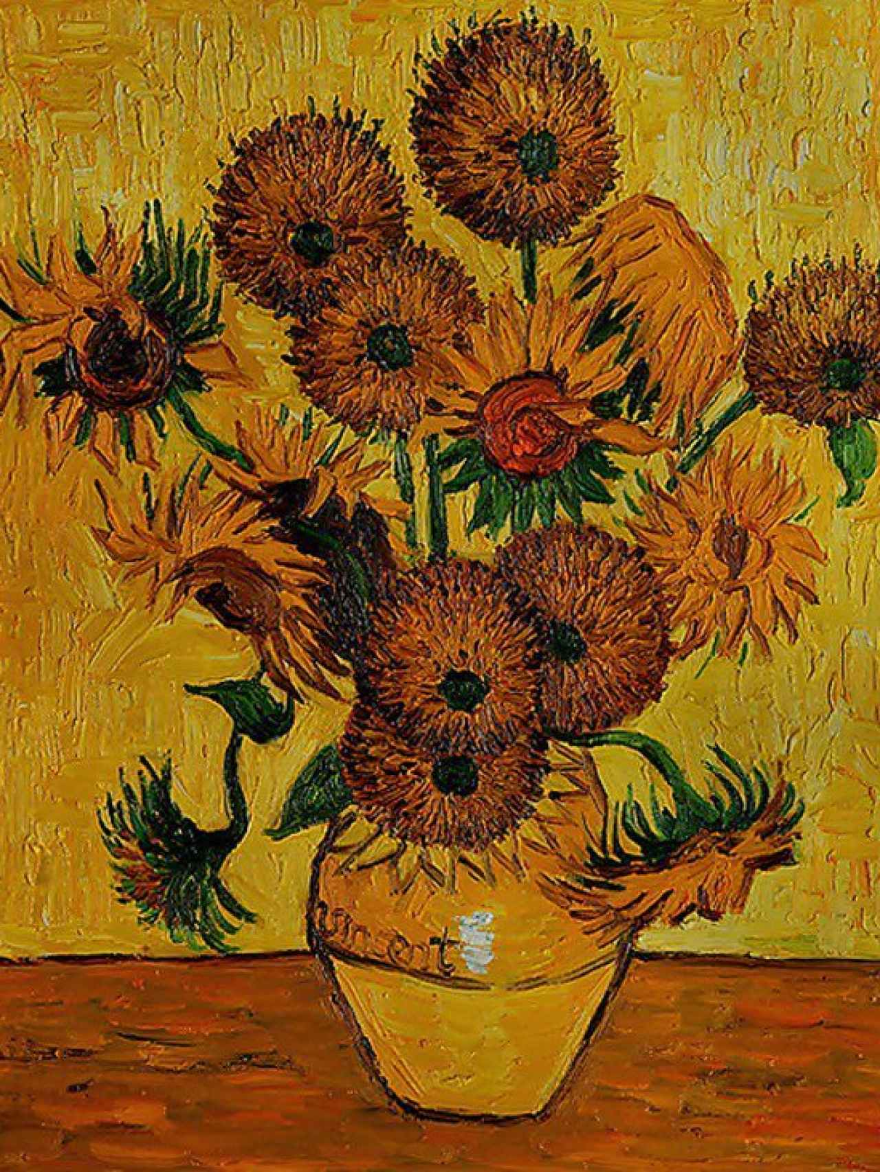 Van Gogh pintó estos girasoles en 1888.