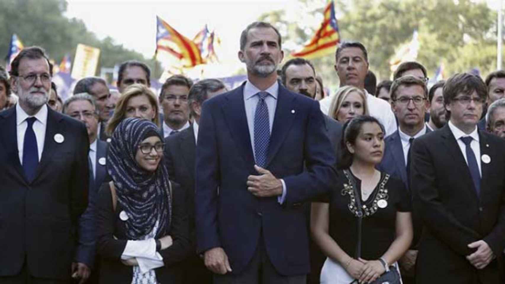 Felipe VI, en Barcelona tras los atentados de agosto.