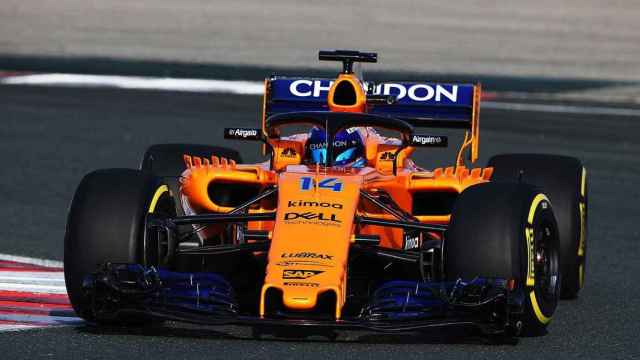 Fernando Alonso, en el nuevo McLaren, la semana pasada.