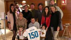 Nacho Fernández cumple su partido 150 con el Real Madrid. Foto: Twitter (@nachofi1990)