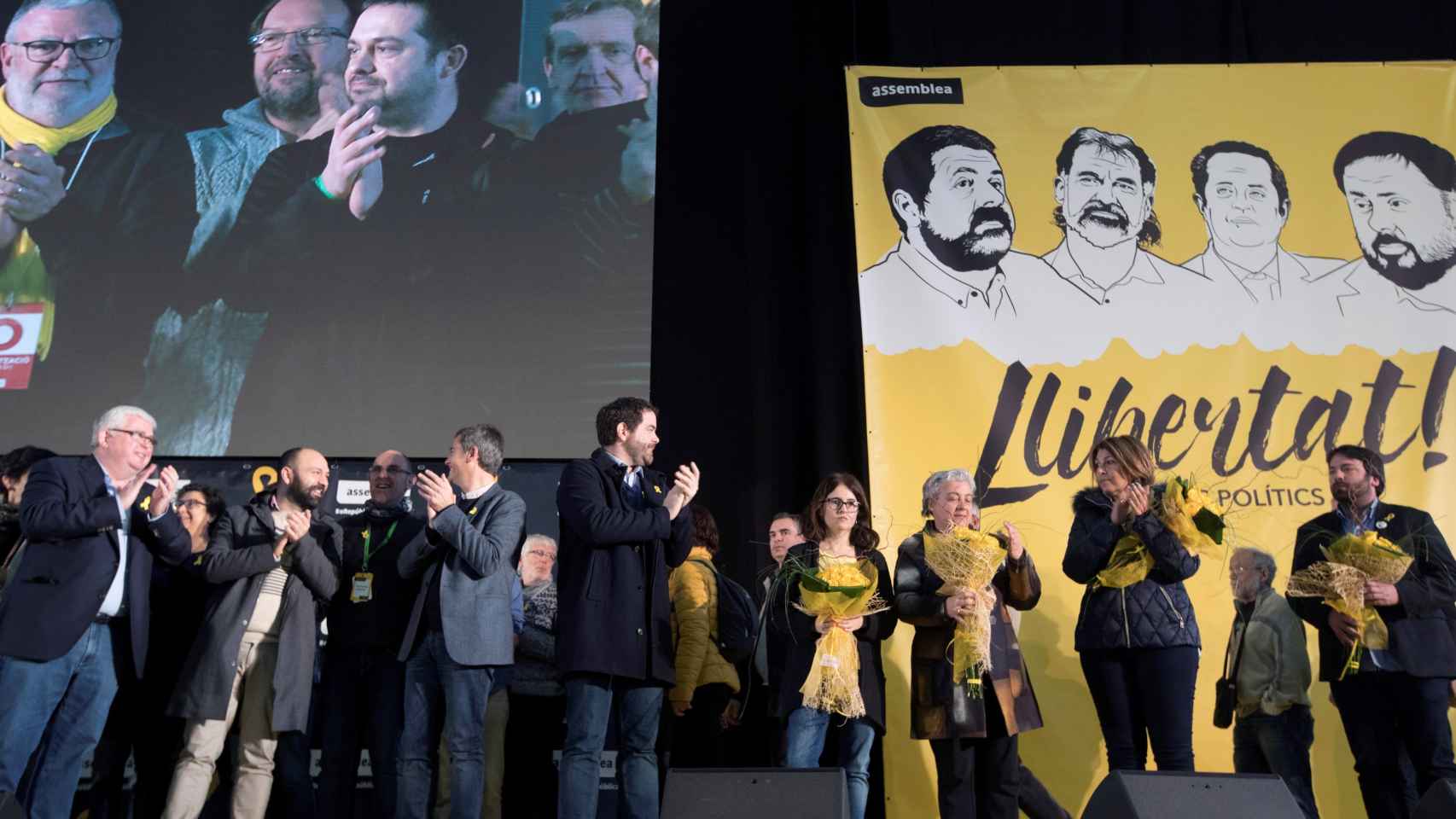 Imagen de la asamblea general de la ANC celebrada  hoy en Barcelona.