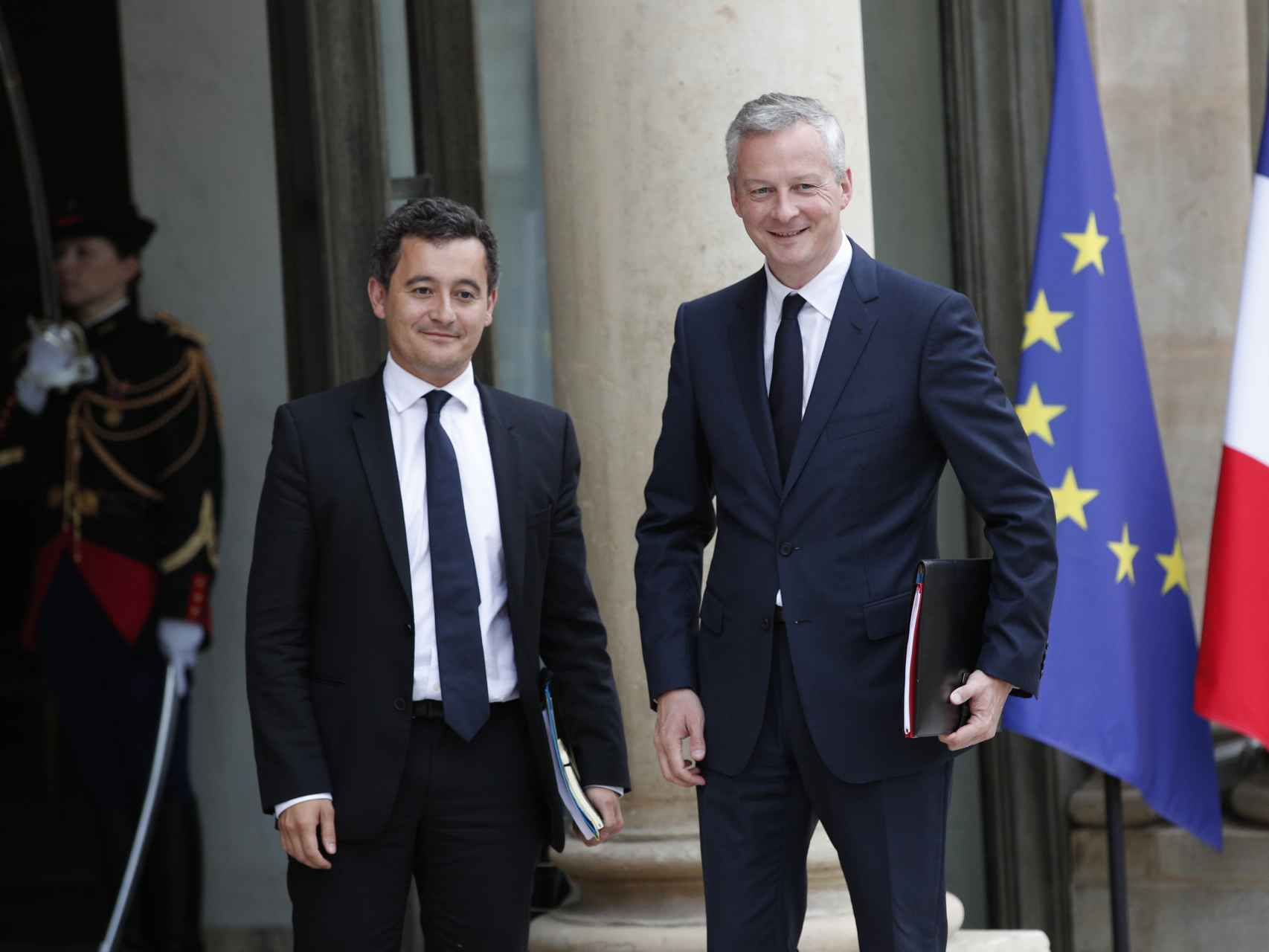 Gérald Darmanin junto al ministro francés Bruno Le Mayor. Gtres.