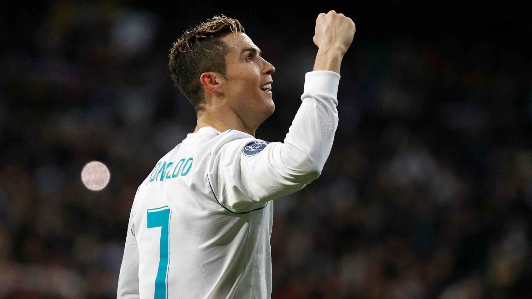 Cristiano Ronaldo en la celebración de un gol al PSG: