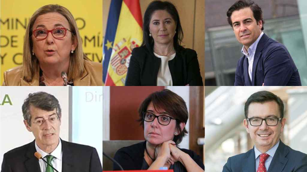 De izqda a dcha, Garrido, Sánchez-Yebra, Zalba, Becker, Valle y Escolano: la ruleta de Rajoy para Economía