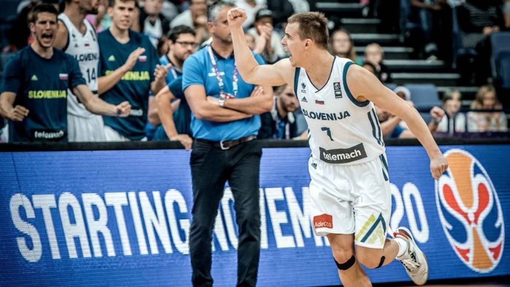Klemen Prepelic durante el Eurobasket con Eslovenia. Foto: fiba.com