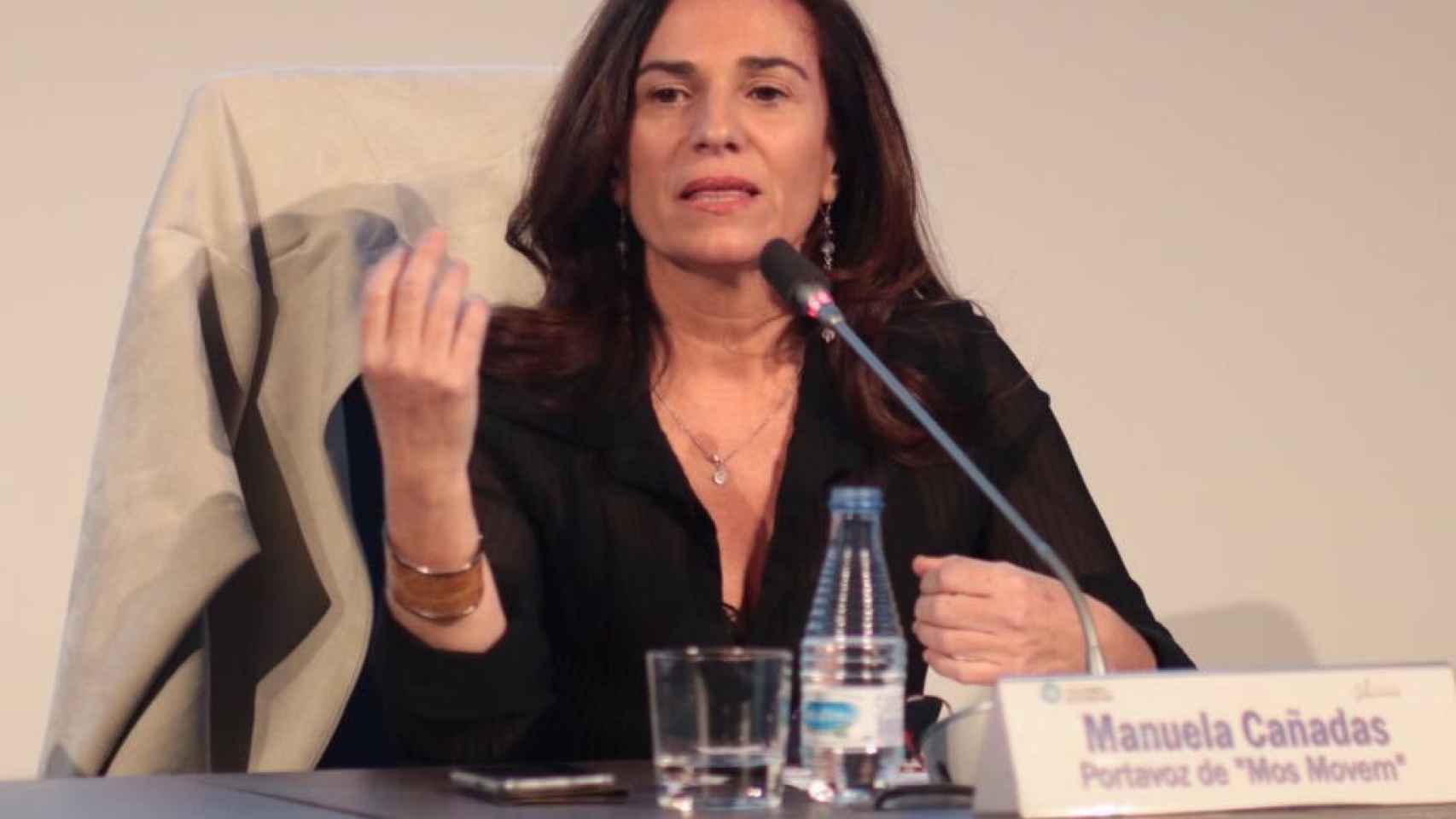 Manuela Cañadas (Mos Movem) durante su intervención en Madrid.