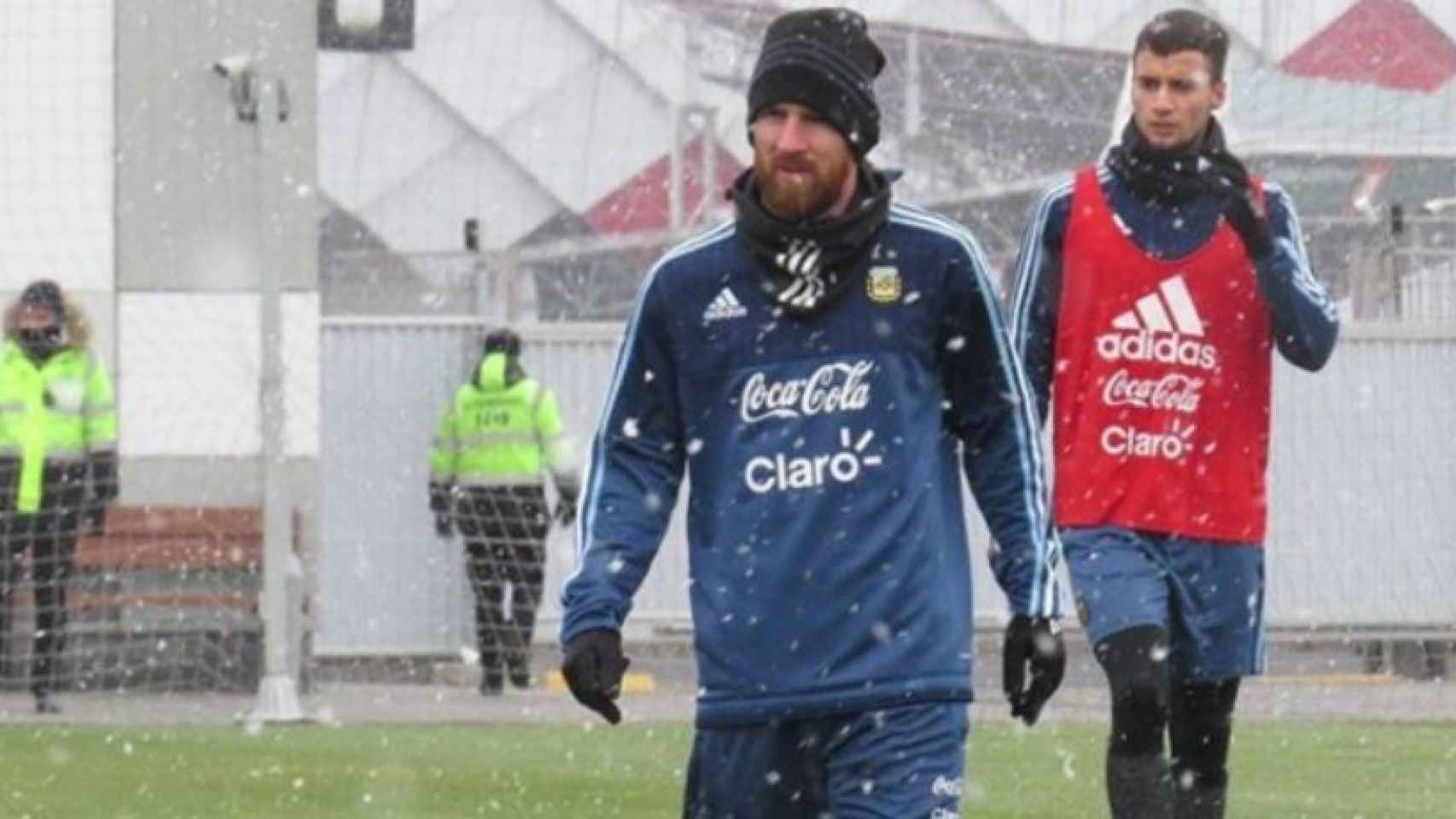 Messi, ejercitándose con Argentina. Foto: Instagram (@leomessi)
