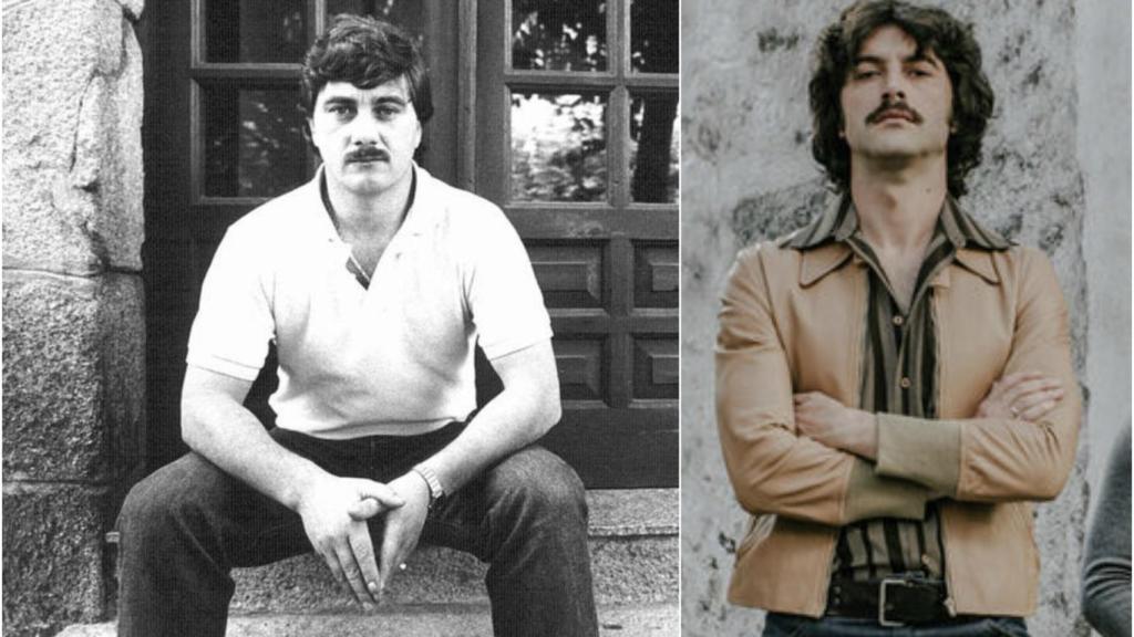 A la izquierda, el narco gallego cuando era joven. A la derecha, el actor Javier Rey caracterizado como Sito Miñanco para la serie.