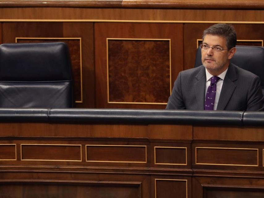 El ministro de Justicia, Rafael Catalá, durante una sesión de control al Gobierno.