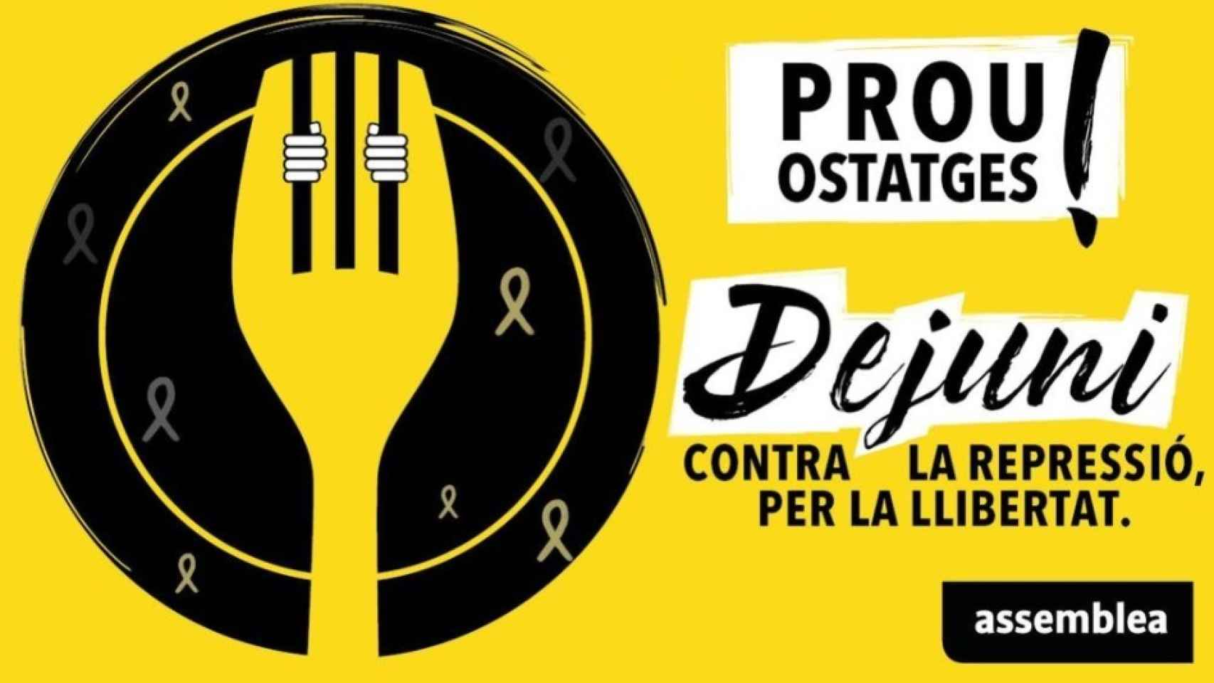 Cartel promocional de la huelga de hambre.