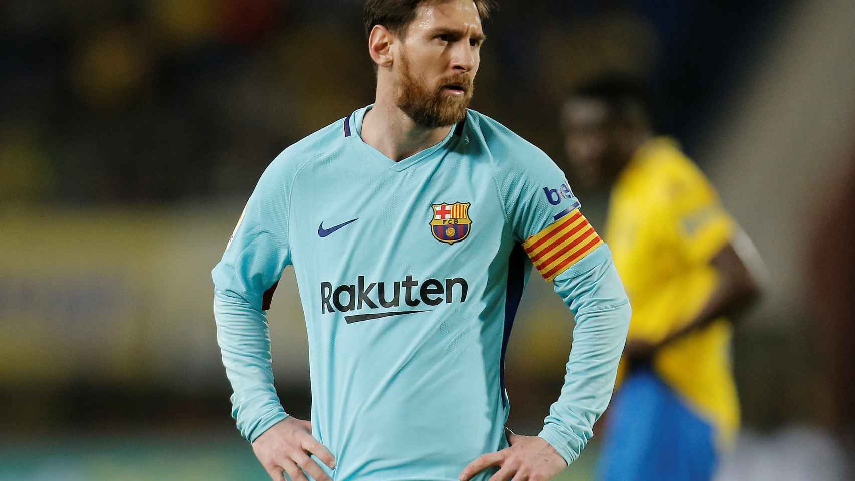 Messi, en el estadio de Gran Canaria.