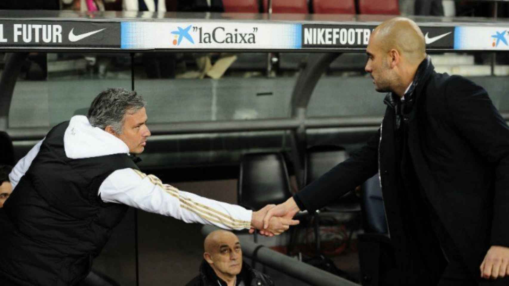 Mourinho y Guardiola. Foto. mancity.com
