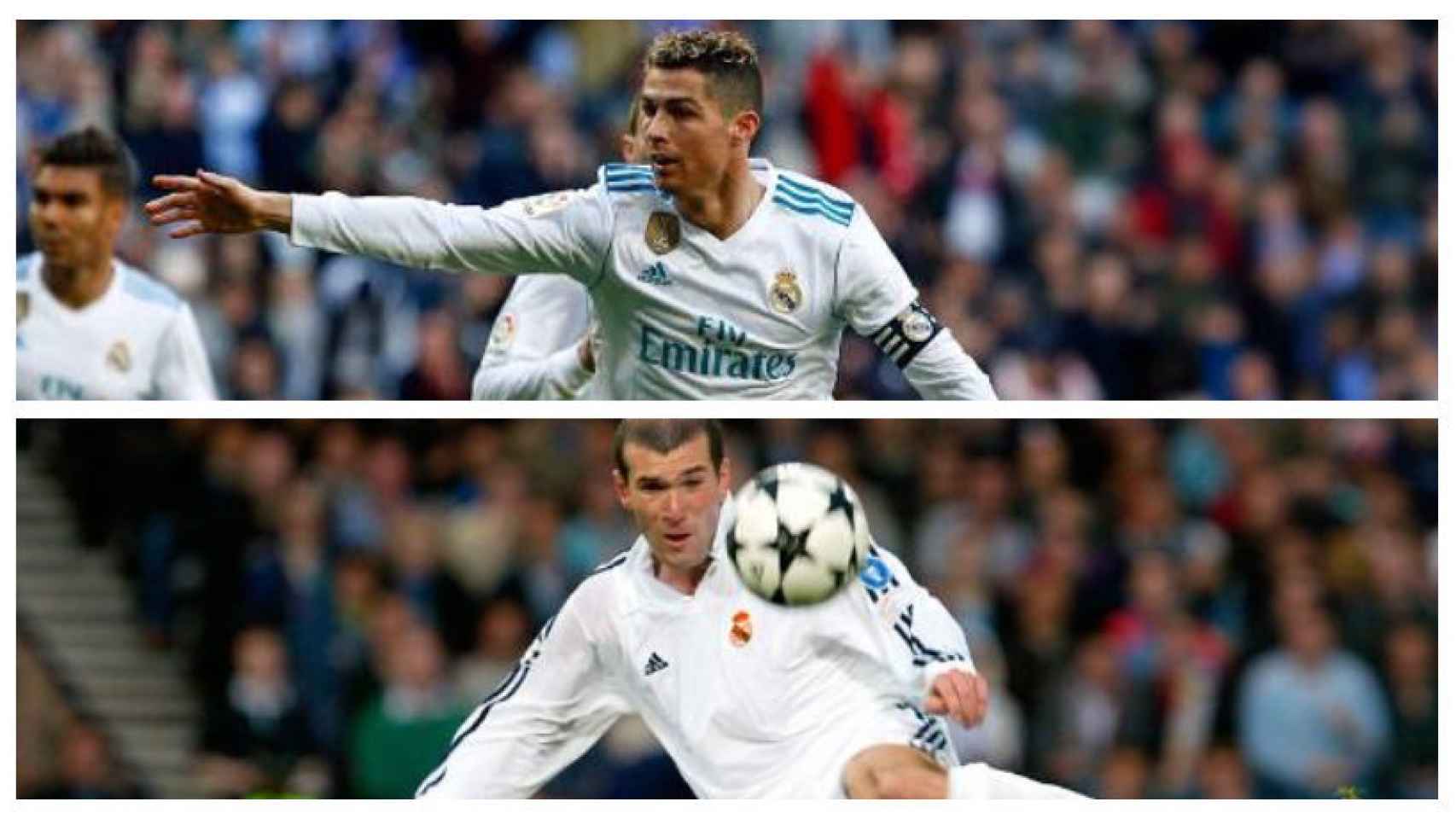 Cristiano Ronaldo y Zinedine Zidane..