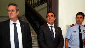 El exconseller de Interior Joaquim Forn, el exdirector de los Mossos Pere Soler y el exmayor Josep Lluis Trapero.