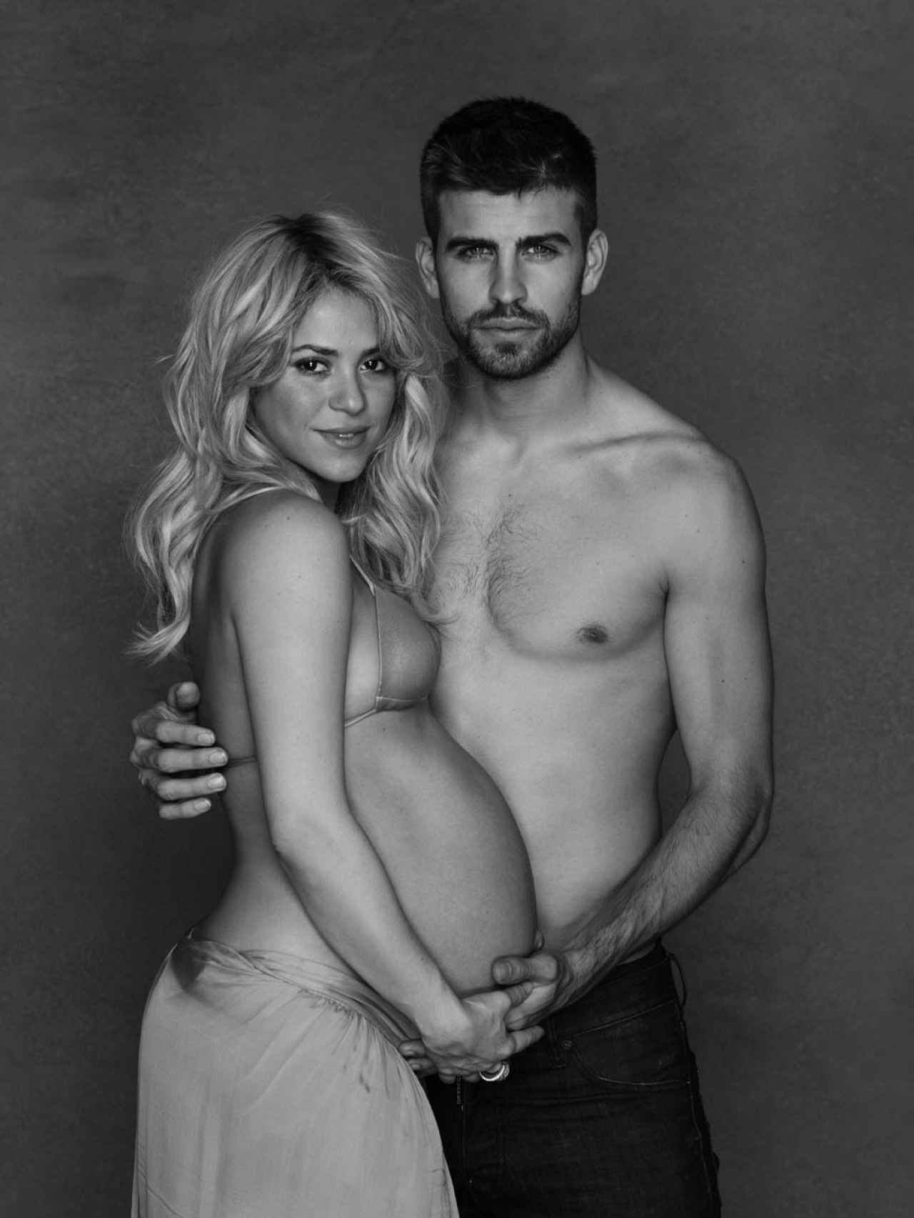 Shakira y Piqué, dos semanas antes de que naciera su primer hijo, Milan.
