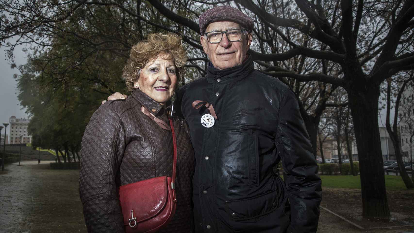 Antonio Millán, 73 años, extrabajador de El Corte Inglés y su esposa Maria del Carmen Toro, de su misma edad.