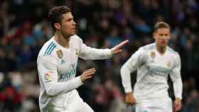 Cristiano Ronaldo celebra uno de sus goles al Getafe.