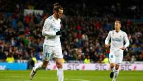 Gareth Bale celebrando su gol Foto: Pedro Rodríguez/El Bernabéu