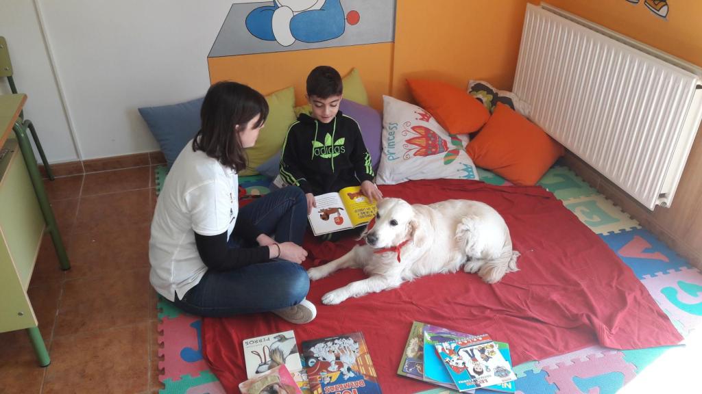 Paula, Jordan y Nora, durante una sesión de terapia.