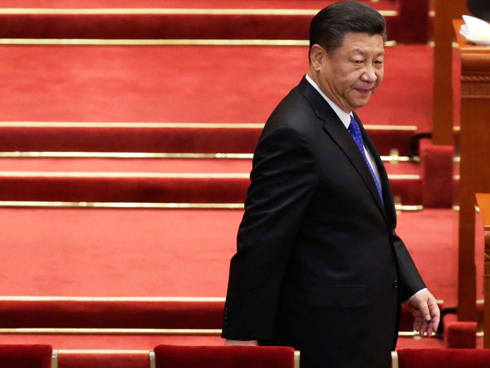 Xi Jinping, en el lugar de celebración de las reuniones.