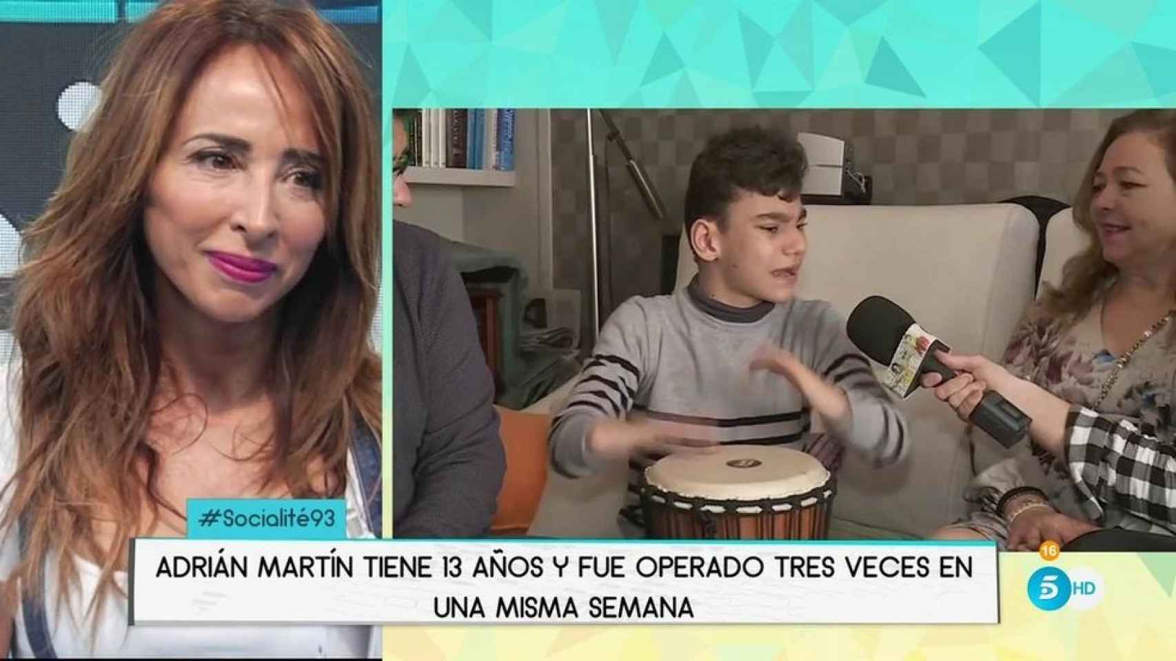 María Patiño, emocionada con la canción de Adrián.