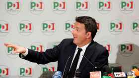Renzi el día que anunció su dimisión.