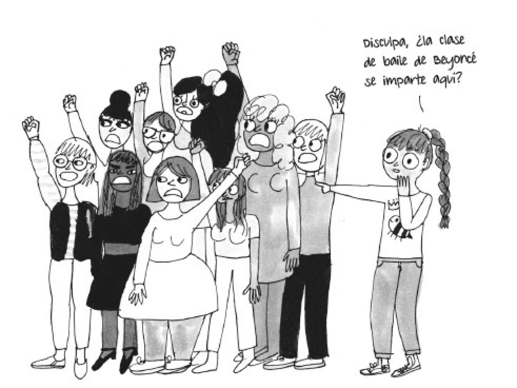 Una de las ilustraciones de El club de la lucha feminista, de Jessica Bennett. Penguin Random House.