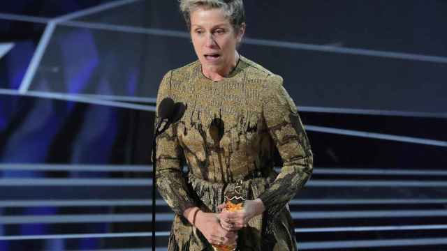 Frances McDormand, durante su discurso tras hacerse con el Oscar a 'Mejor actriz' por 'Tres anuncios en las afueras'.