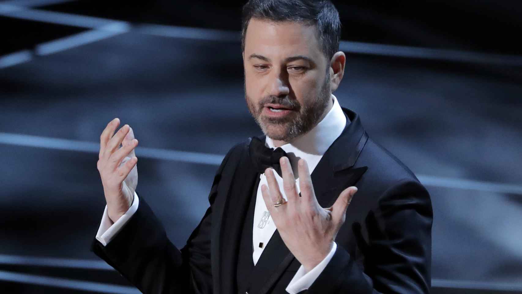 El presentador Jimmy Kimmel durante la conducción de la gala de los Oscar.