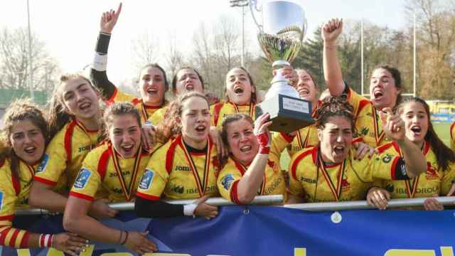 La selección de rugby femenino, campeona de Europa.