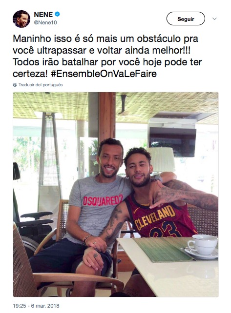 Se descubre la primera foto de Neymar tras su operación y cómo vio el partido