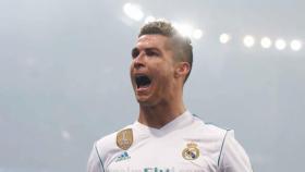 Cristiano Ronaldo celebra su gol en el Parque de los Príncipes