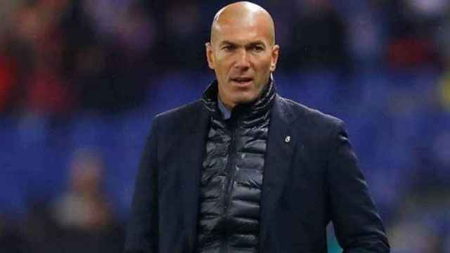 Zidane, en el partido contra el Espanyol