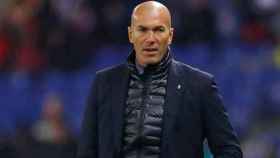 Zidane, en el partido contra el Espanyol