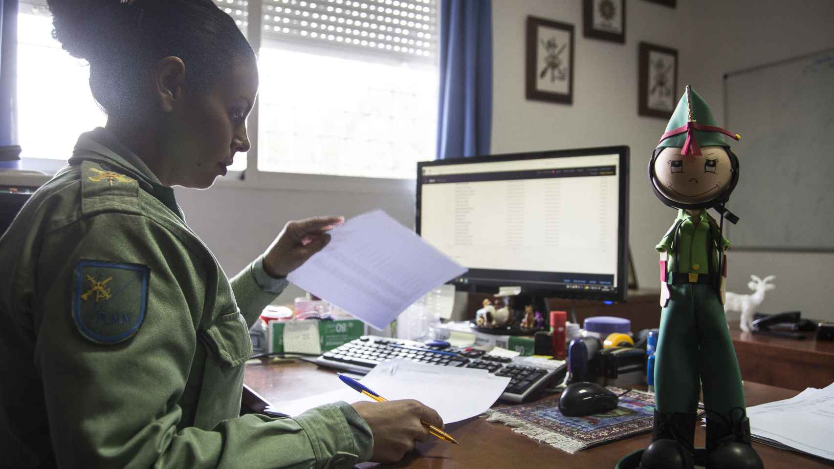 La sargento Deborah Ajenjo entrño en la Legión con 18 años, ya tiene 34, y se dedica a labores de intendencia.