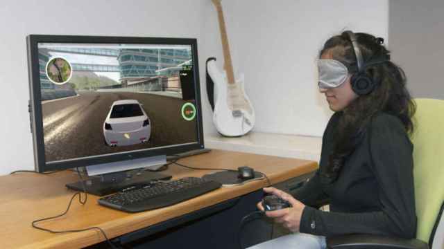 rad pantalla de audio de carreras personas ciegas juegos de carreras de coches