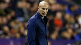 Zidane, en el partido contra el Levante