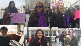 Las mujeres que se han manifestado este 8 de marzo.